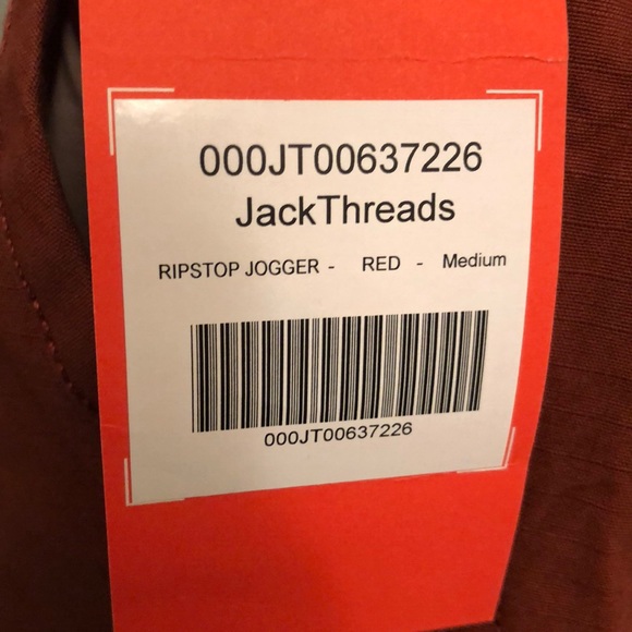 JackThreads Ripstop Joggers - Men’s - Red - Medium - Picture 2 of 3
